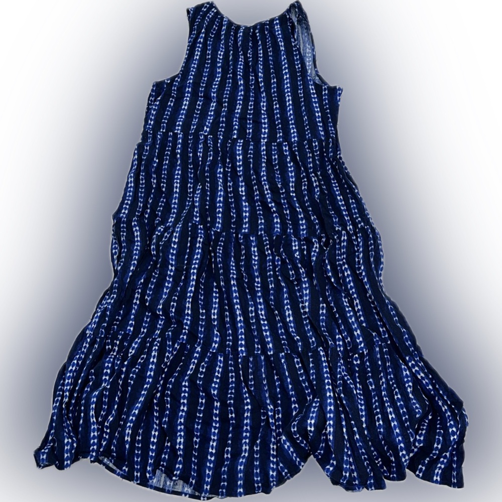 Old Navy Large Blue Boho Tie Dye Maxi Dress Women’s - Picture 3 of 8